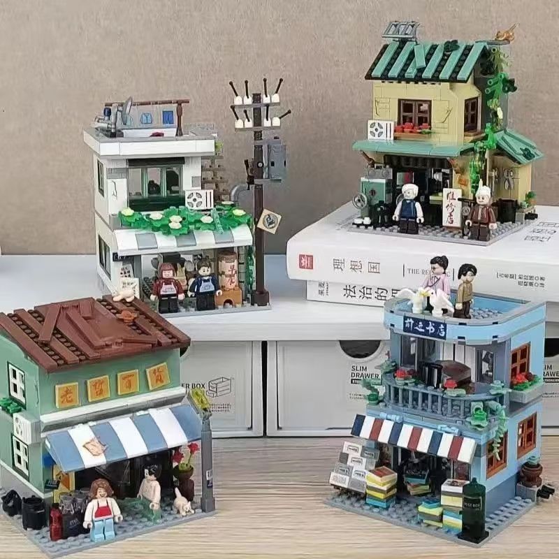 Vintage Collectible Stores - Mini Street Vintage Warenhuis Bouwstenen Retro