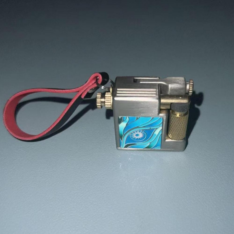 Vintage Collectible Lighters - Vintage metalen slijpschijfaansteker, mini-kubus lichtgevende loopgraaflantaarn,