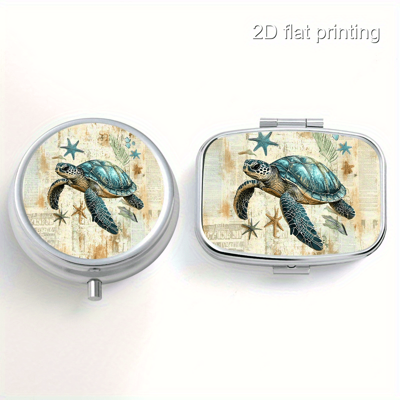 Vintage Collectible Stores - Vintage pillendoosjes met schildpadpatroon (2 stuks),