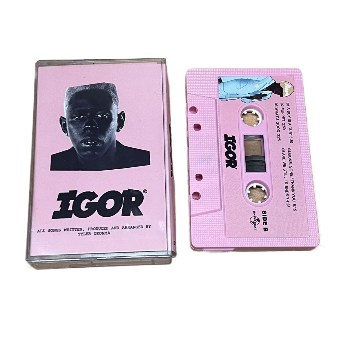 Vintage Collectibles - Tweekleurige roze cassettebandje hiphop rap muziek