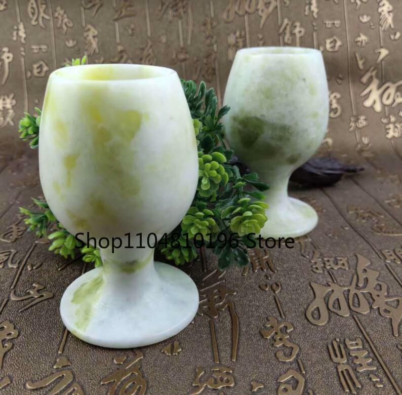Collectible Vintage Wine - 2-delige set rode wijnglazen, antieke jade