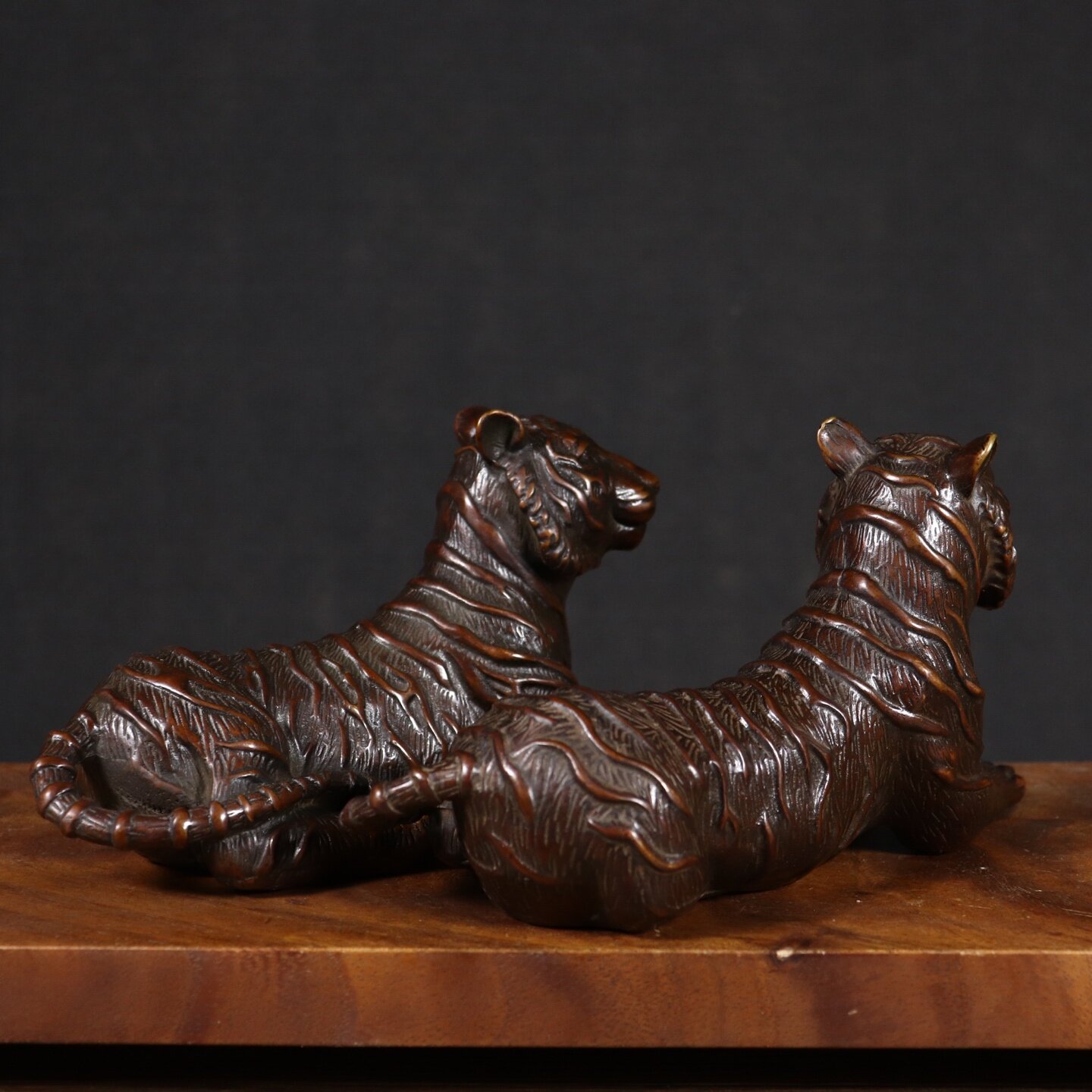 Vintage Collectible Stores - Chinese Feng Shui Vintage Koperen Tijgerbeeld