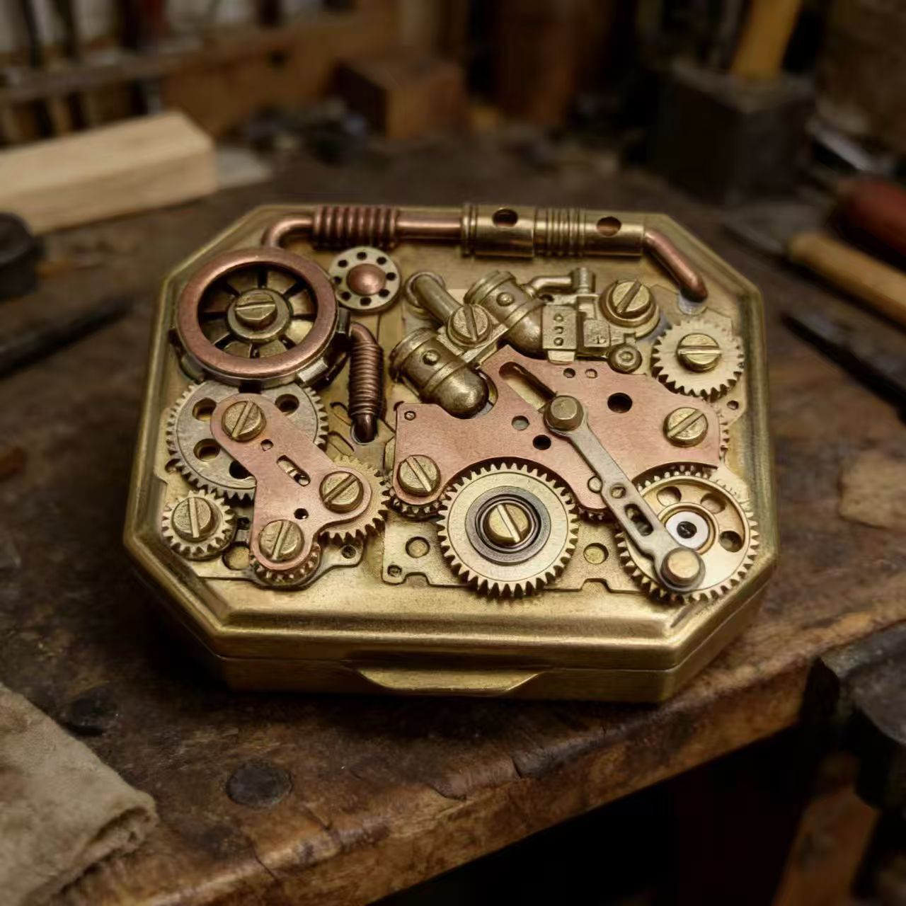 Vintage puur koperen gear kero - Vintage Collectible Lighters recensie en prijs