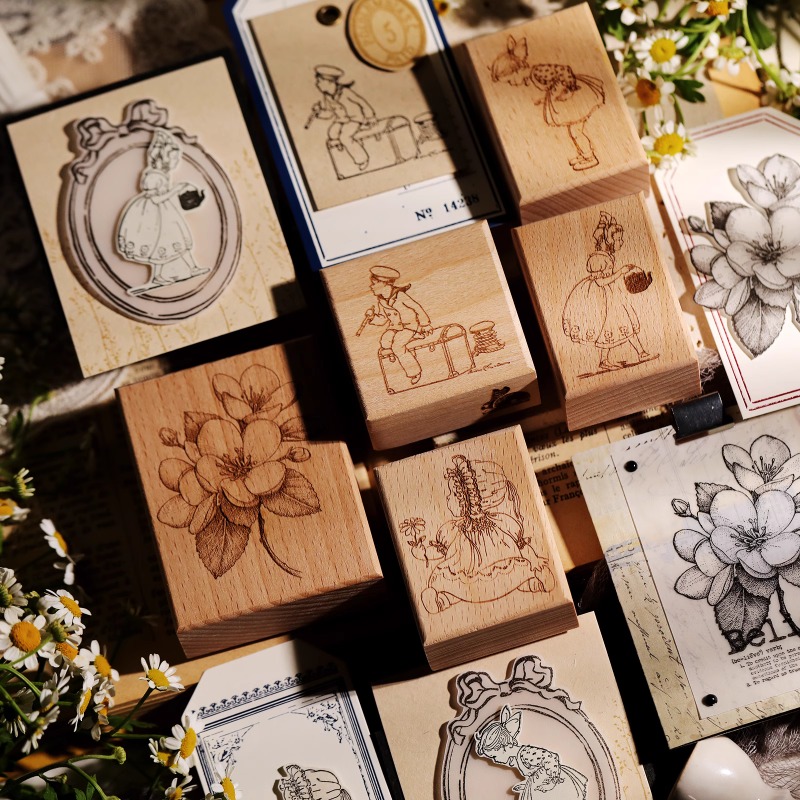 Vintage mooie bloemenmeisje jo - Vintage Collectible Stamps recensie en prijs