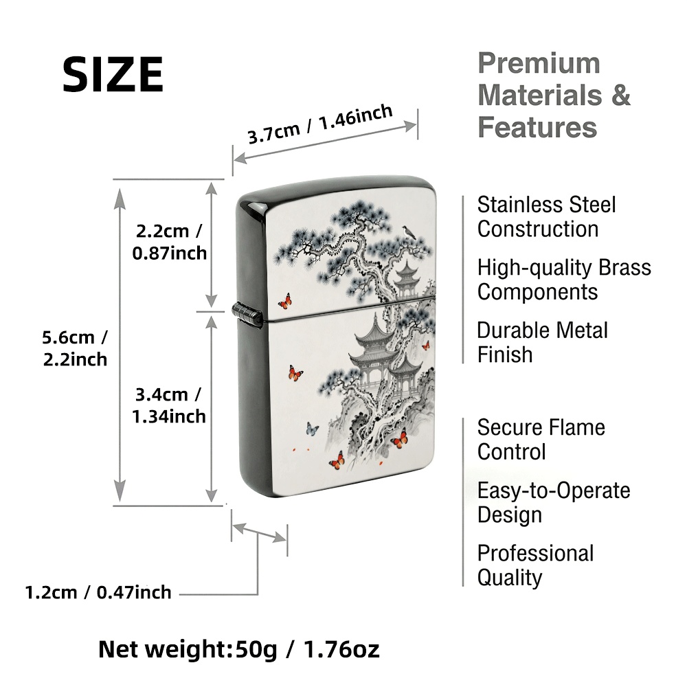 Flip Top Aansteker Chinese Ink - Vintage Collectible Lighters recensie en prijs