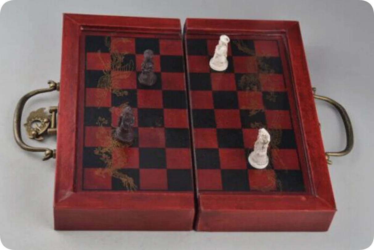 Opvouwbare vintage schaakspel  - Vintage Collectible Board Games recensie en prijs